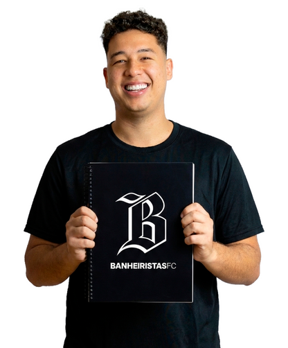 Kit Caderno Preto + Adesivo