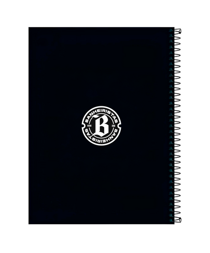 Kit Caderno Preto + Adesivo