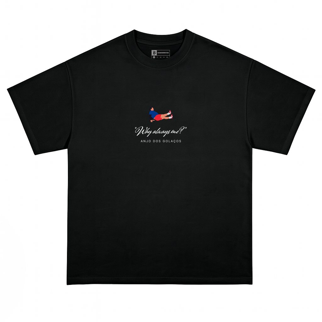 Camiseta Streetwear 'Why Always Me? - Anjo dos Golaços' - Frajola